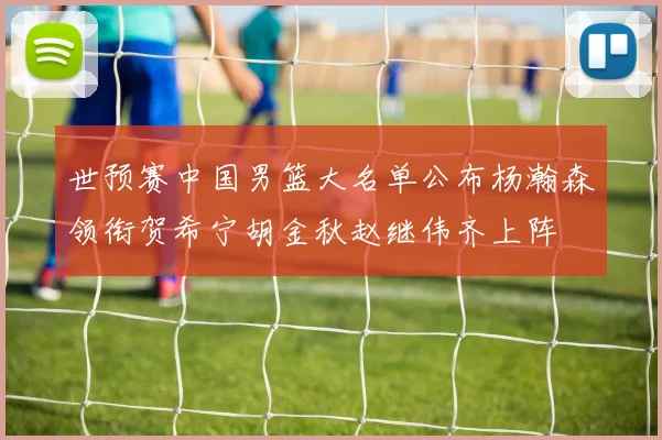 世预赛中国男篮大名单公布杨瀚森领衔贺希宁胡金秋赵继伟齐上阵
